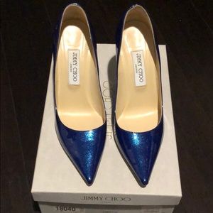 Jimmy Choo Ocean blue glitter pumps 39 worn once!